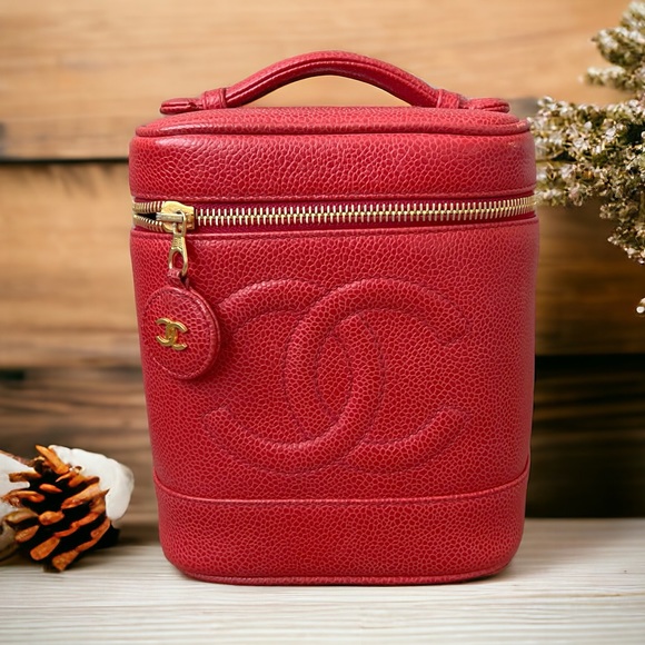 Chanel Timeless Vanity Case, Red Caviar Leather Bag - Picture 16 of 16